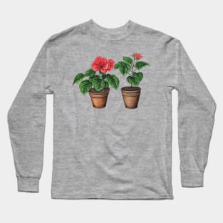 Begonia Flowers Long Sleeve T-Shirt